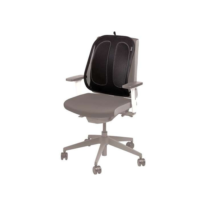 Fellowes Mesh Office Suites Cojin Lumbar - Material de Malla - Ajustable a Cualquier Silla - Color Negro