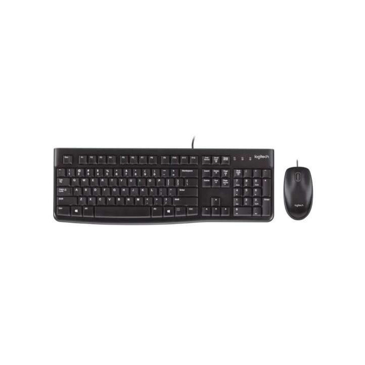 Logitech MK120 Pack USB Teclado + Raton 1000dpi 3 Botones - Uso Ambidiestro - Portugues