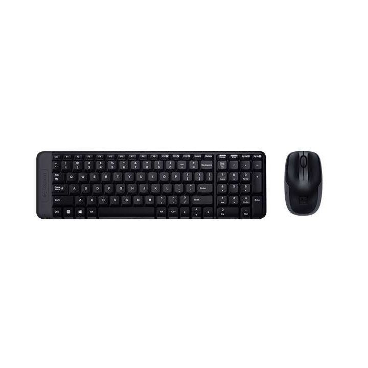 Logitech MK220 Pack Inalambrico Teclado K220 + Raton M150 3 Botones - Uso Ambidiestro - Color Negro