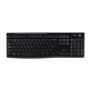 Logitech K270 Teclado Inalambrico USB - Resistente a Salpicaduras - Teclas de Acceso Rapido - Color Negro
