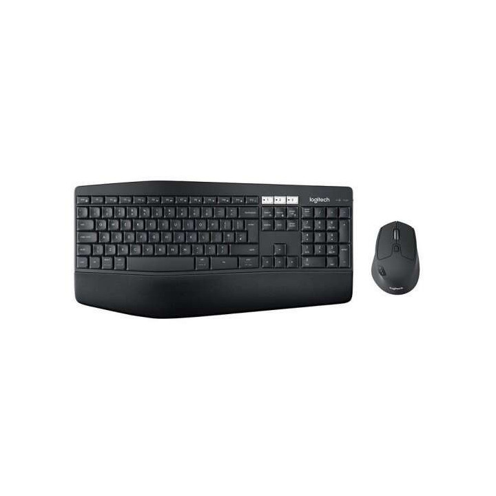 Logitech MK850 Performance Pack Inalambrico USB Teclado con Reposamuñecas + Raton 1000dpi 7 Botones - Uso Diestro - Color Negr