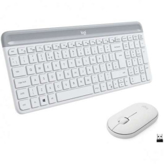 Logitech MK470 Slim Pack Inalambrico USB Teclado 12 Teclas FN + Raton 1000dpi 3 Botones - Ultafinos - Silenciosos - Uso Ambidie