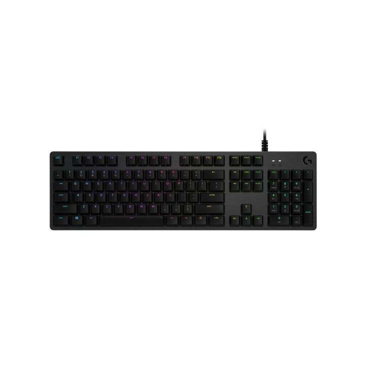 Logitech G512 Teclado Mecanico Gaming USB - Teclas Mecanicas GX Brown - Iluminacion RGB Lightsync - Superficies de Metal - Cabl