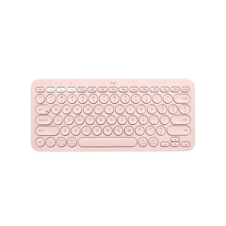 Logitech K380 Teclado Inalambrico Bluetooth - Hasta 3 Dispositivos Simultaneamente - Color Rosa