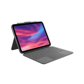Logitech Combo Touch Funda con Teclado Retroiluminado Inalambrico para iPad (Gen 10 y A16) - Trackpad - Escritura