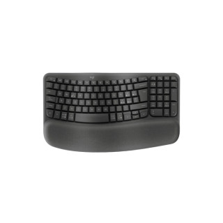 Logitech Wave Keys Teclado Inalambrico Ondulado - Indicadores Luminosos - Patas Ajustables - Autonomia hasta 36 Meses - Reposa
