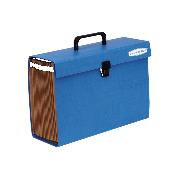 Fellowes Bankers Box Maletin Clasificador Acordeon - 19 Secciones Organizadoras - Estructura Plastificada - Cierre de Seguridad