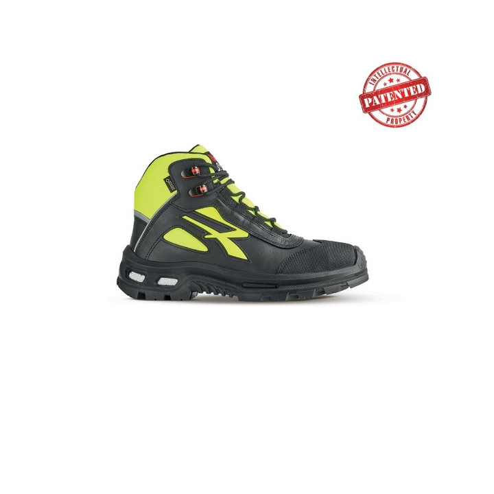 Upower Mind S 3 Zapato de Seguridad Alto - Talla 35 - Cuero de Grano Suave