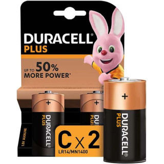 Duracell Pilas Alcalinas C Plus LR14 1.5V - 2 Unidades
