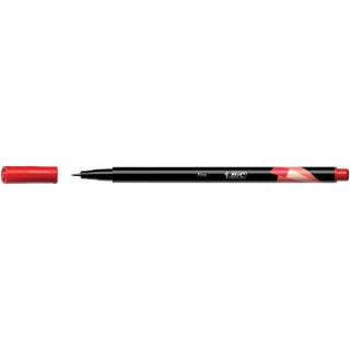 Bic Intensity Fine Rotulador de Punta Fina de 0.8mm - Trazo de 0.4mm - Tinta con Base de Agua - Color Rojo