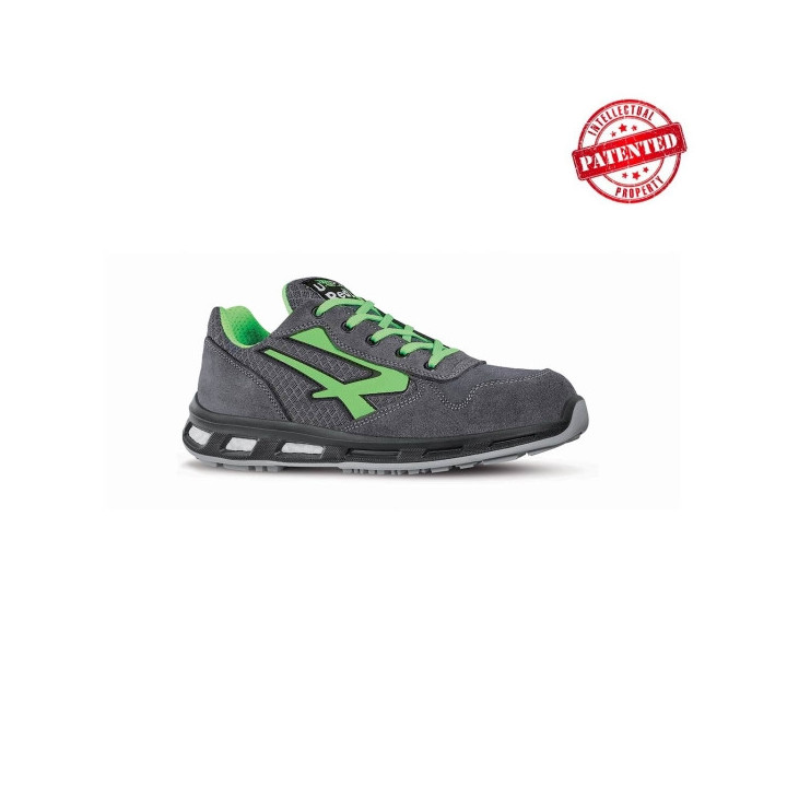 Upower Point S ESD Calzado de Seguridad Bajos - Talla 35 - Parte Superior de Nailon Ultraflexible y Gamuza Suave