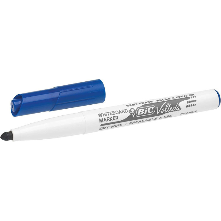 Bic Velleda 1741 Marcador para Pizarra - Punta de 4.5 mm - Trazo 1.4mm - Tinta con Base de Acetona - Borrado Optimo - Larga Dur