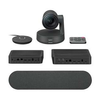 Logitech Rally Kit de Videoconferencias Camara PTZ Ultra HD 4K USB-C 3.0 - Altavoz con Cancelacion de Eco - Microfono con Alcan