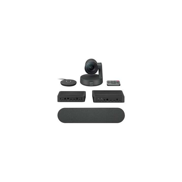 Logitech Rally Kit de Videoconferencias Camara PTZ Ultra HD 4K USB-C 3.0 - Altavoz con Cancelacion de Eco - Microfono con Alcan