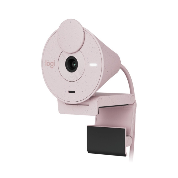 Logitech Brio 300 Webcam Full HD - 2 Megapixeles - Campo Visual 70º - Color Rosado
