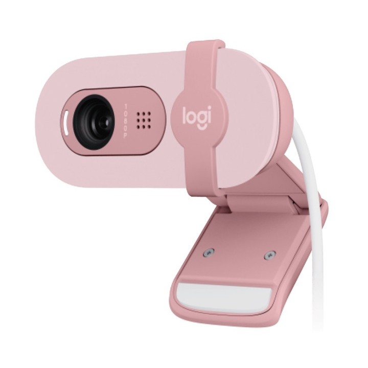 Logitech Brio 100 Webcam Full HD - 2 Megapixeles - Antirreflectante - Rosado