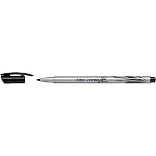 Bic Intensity Medium Rotulador de Punta Media de 0.8mm - Tinta con Base de Agua - Color Negro