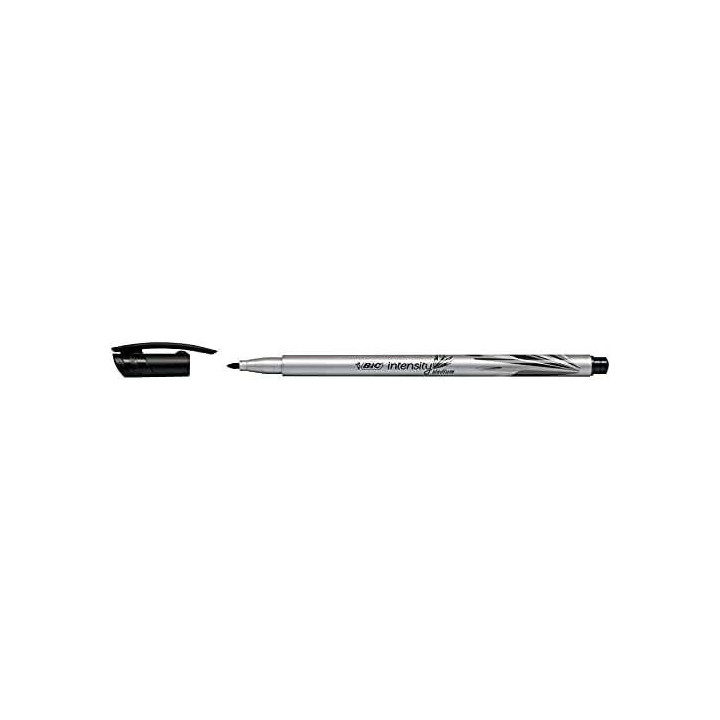 Bic Intensity Medium Rotulador de Punta Media de 0.8mm - Tinta con Base de Agua - Color Negro