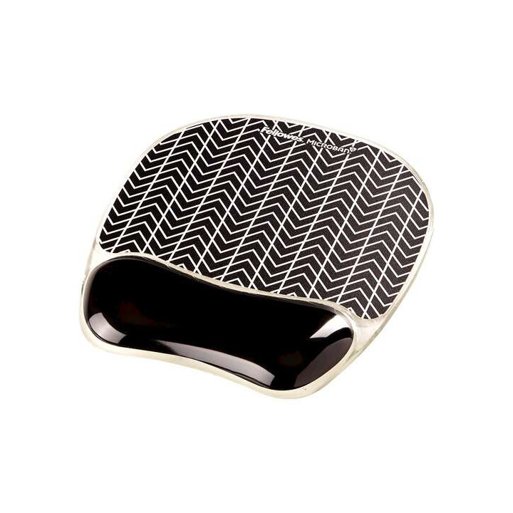 Fellowes Alfombrilla con Reposamuñecas Photo Gel - Alivia los Puntos de Presion - Base Antideslizante - Color Negro