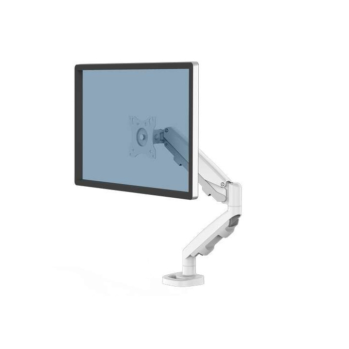 Fellowes Eppa Brazo para Monitor Individual - Hasta 39" y 8kg - Ajuste con Muelle de Gas - Color Blanco