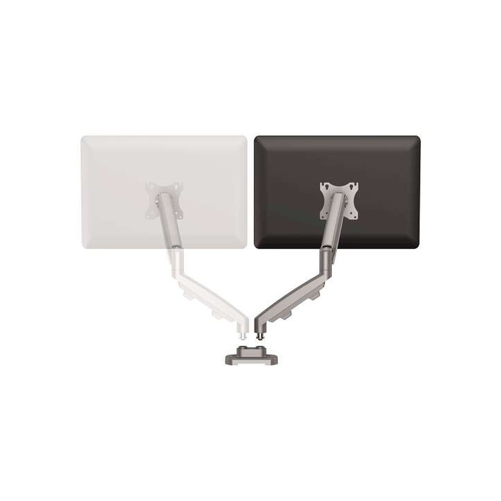 Fellowes Eppa Kit de Conversion para Monitor Doble - Hasta 39" y 8kg - Ajustable con Muelle de Gas - Color Plata