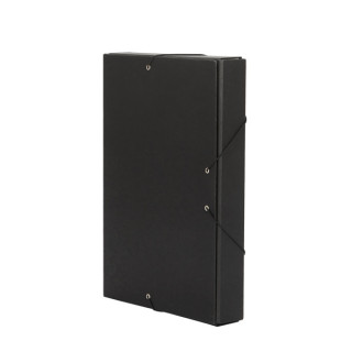 Pardo Carpeta para Proyectos Lomo 90mm - Cierre con Gomas - Color Negro