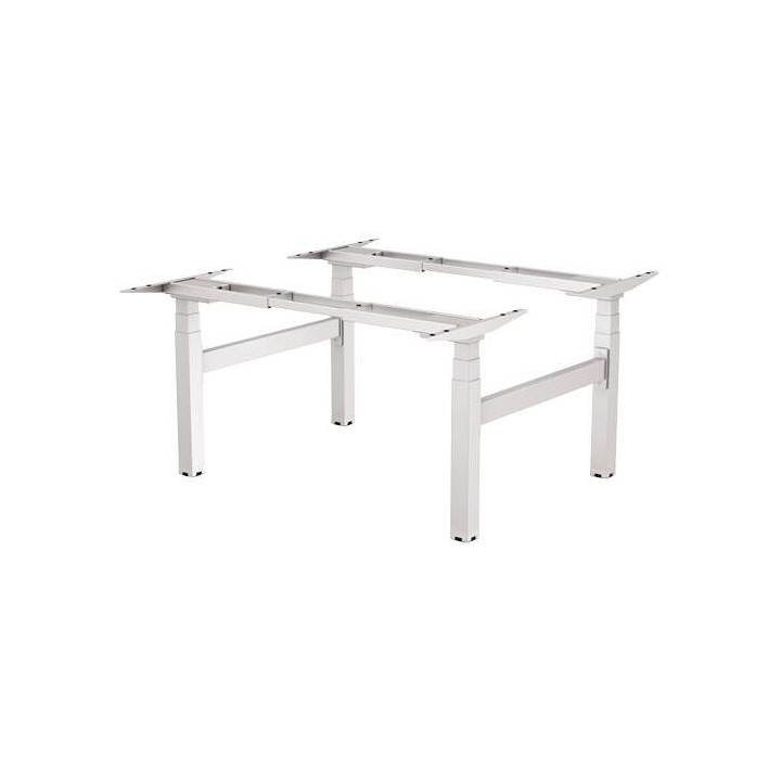 Fellowes Estructura Metálica Plata Mesa Doble Regulable en Altura Cambio - 3 Configuraciones de Memoria - Altura de 645 mm a 1