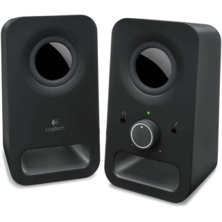 Logitech Z150 Altavoces Multimedia 2.0 6W - Entrada Jack 3.5mm - Toma de Auriculares - Cable de 1.80m - Color Negro