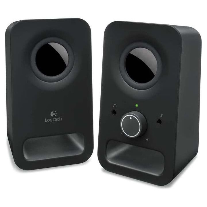 Logitech Z150 Altavoces Multimedia 2.0 6W - Entrada Jack 3.5mm - Toma de Auriculares - Cable de 1.80m - Color Negro