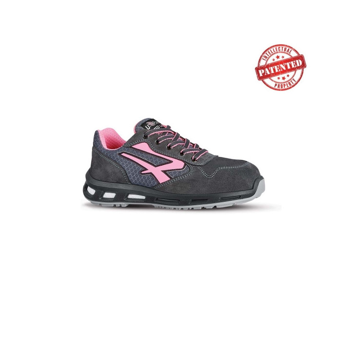 Upower Cherry S ESD Calzado de Seguridad Bajos - Talla 35 - Parte Superior de Nailon Ultraflexible y Gamuza Suave