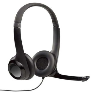 Logitech H390 Auriculares con Microfono Plegable USB - Diadema Ajustable - Almohadillas Acolchadas - Controles en Cable - Cable