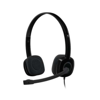 Logitech H151 Auriculares con Microfono - Microfono Giratorio - Controles en Cable - Diadema Ajustable - Conexion Jack 3.5mm -