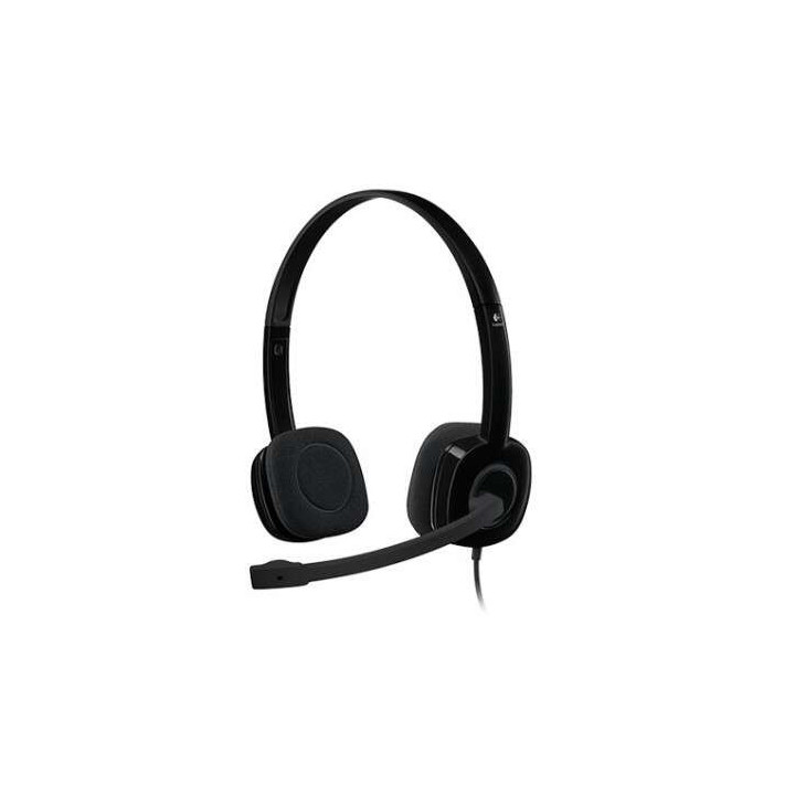Logitech H151 Auriculares con Microfono - Microfono Giratorio - Controles en Cable - Diadema Ajustable - Conexion Jack 3.5mm -