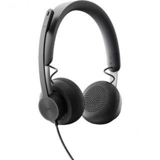 Logitech Zone Wired MS Teams Auriculares con Microfono Plegable USB-C - Diadema Ajustable - Almohadillas Acolchadas - Controles