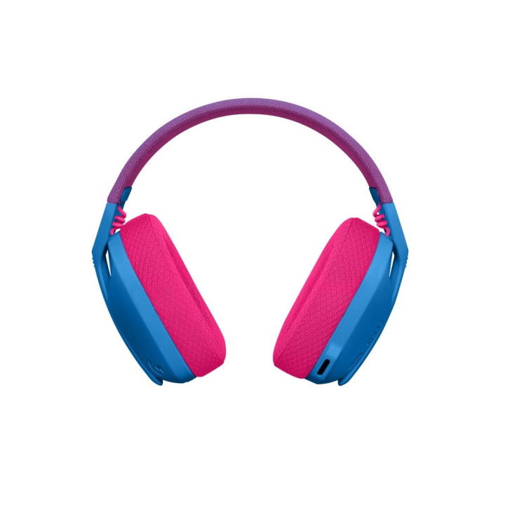 Logitech G435 Auriculares Gaming Inalambricos - Diadema Ajustable - Bluetooth LightSpeed - 2 Microfonos - Color Azul y Frambues