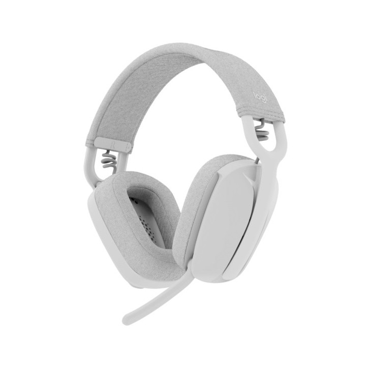 Logitech Zone Vibe 100 Auriculares Inalambricos - Bluetooth 5.2 - Alcance 30 metros - 2 Microfonos - Color Blanco Crudo