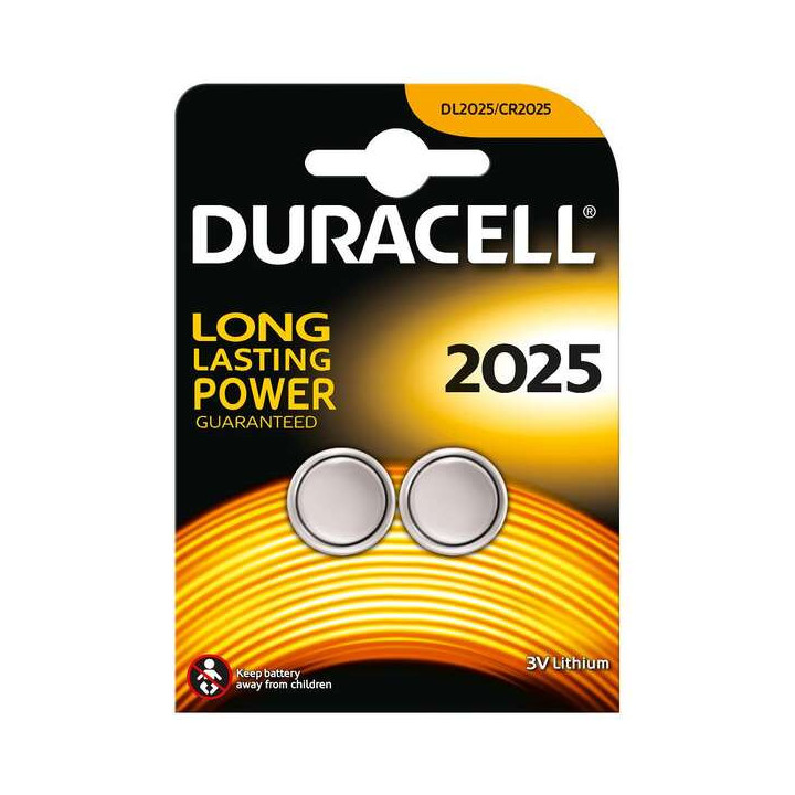 Duracell DL2025B2 Pila de Boton de Litio CR2025 3V (2 unidades)