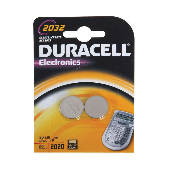 Duracell DL2032B2 Pila de Boton de Litio CR2032 3V (2 unidades)