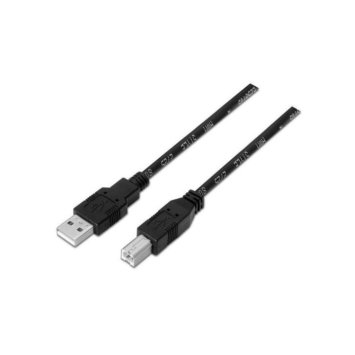 Aisens Cable USB 2.0 Impresora - Tipo A Macho a Tipo B Macho - 3.0m - Color Negro