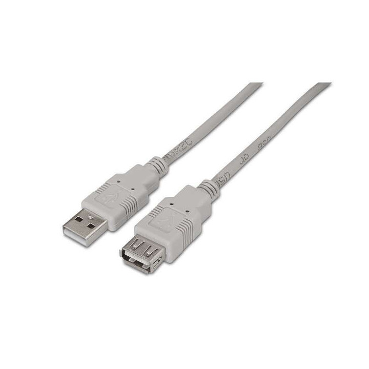 Aisens Cable Extension USB 2.0 - Tipo A Macho a Tipo A Hembra - 1.0m - Color Beige