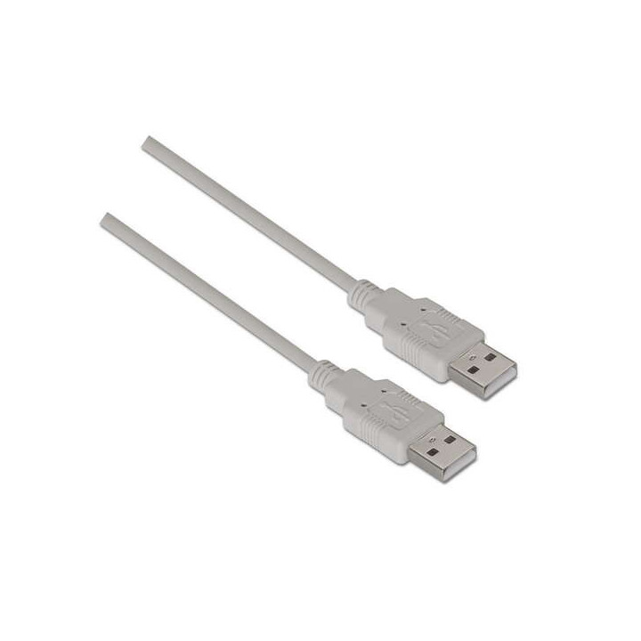 Aisens Cable USB 2.0 - Tipo A Macho a A Macho - 1.0m - Color Beige