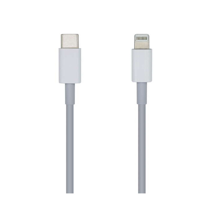 Aisens Cable Lightning a USB-C USB 2.0 - Lightning/M-USB-C/M - 1.0m - Color Blanco