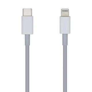 Aisens Cable Lightning a USB-C USB 2.0 - Lightning/M-USB-C/M - 2.0m - Color Blanco