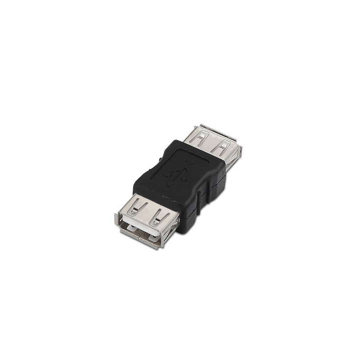 Aisens Adaptador USB 2.0 - Tipo A Hembra-A Hembra para Unir Dos Cables de USB - Color Negro