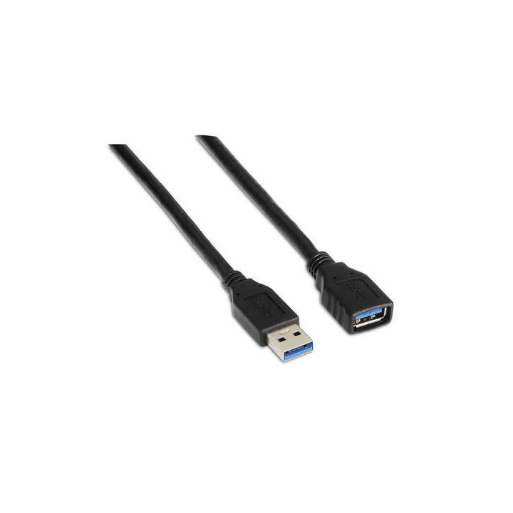 Aisens Cable Extension USB 3.0 - Tipo A Macho a A Hembra - 1.0m - Color Negro