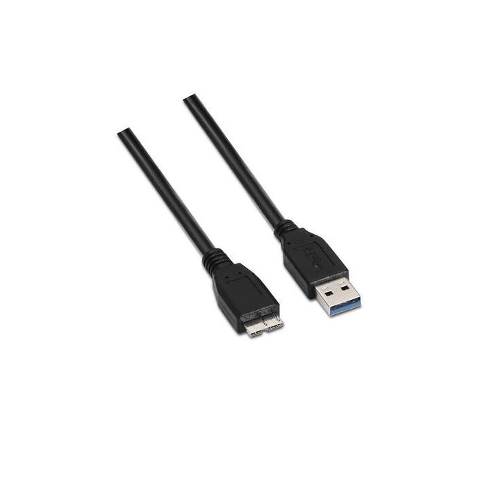 Aisens Cable USB 3.0 - Tipo A Macho a Micro B Macho - 1.0m - Color Negro