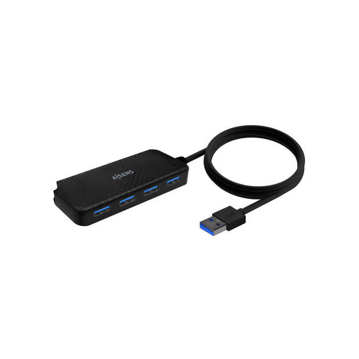 Aisens Hub USB 3.0 - Tipo A/M-4X Tipo A/H - 60cm - Color Negro