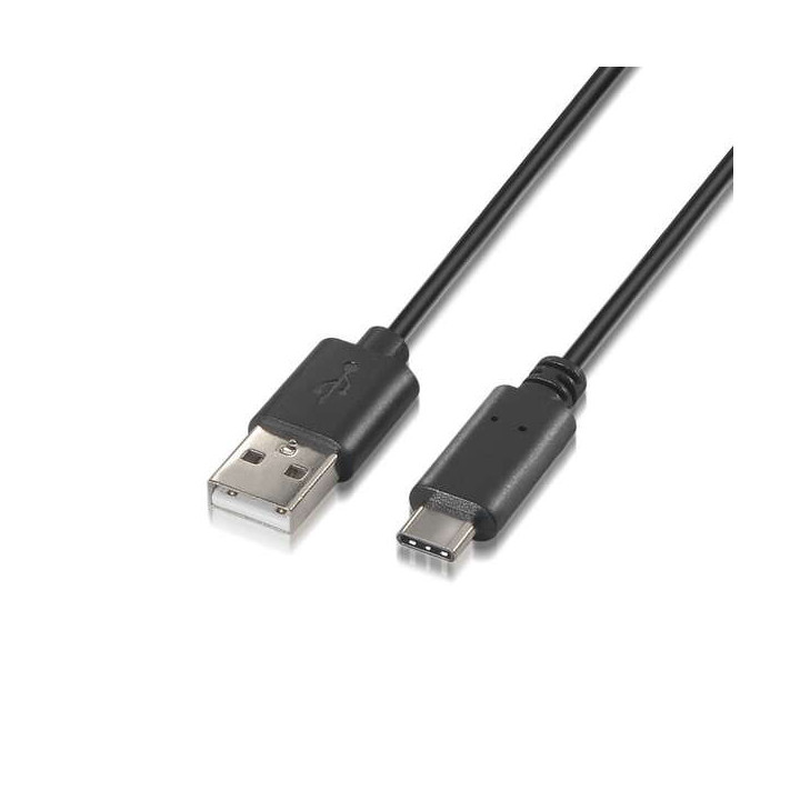 Aisens Cable USB Tipo C a USB A 2.0 - Carga Rapida - 2.0m - Color Negro
