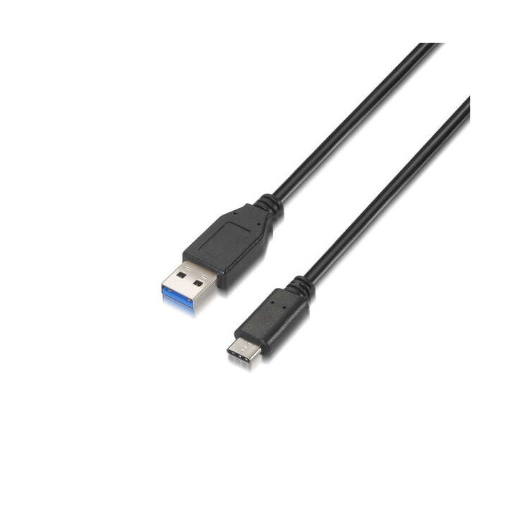Aisens Cable USB 3.1 Gen2 10Gbps 3A - Tipo USB-C/M-A Macho - 1.0m - Color Negro