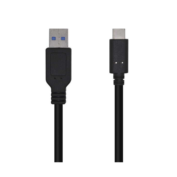 Aisens Cable USB 3.1 Gen2 10Gbps 3A - Tipo USB-C/M-A Macho - 1.5m - Color Negro